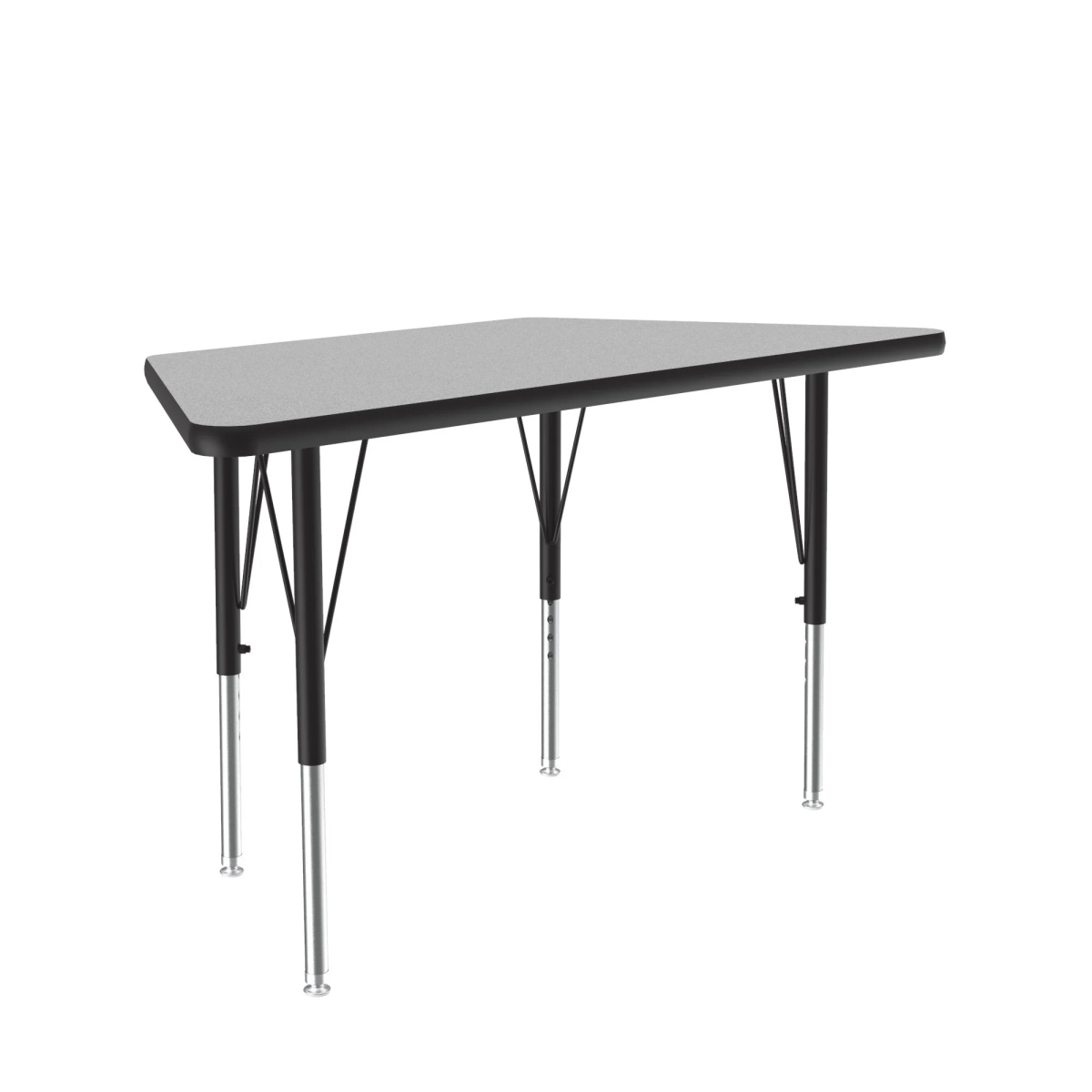 A2448-TRP-15-09-45 24 x 48 in. Deluxe High-Pressure Top Activity Table - Gray Granite - Trapezoid