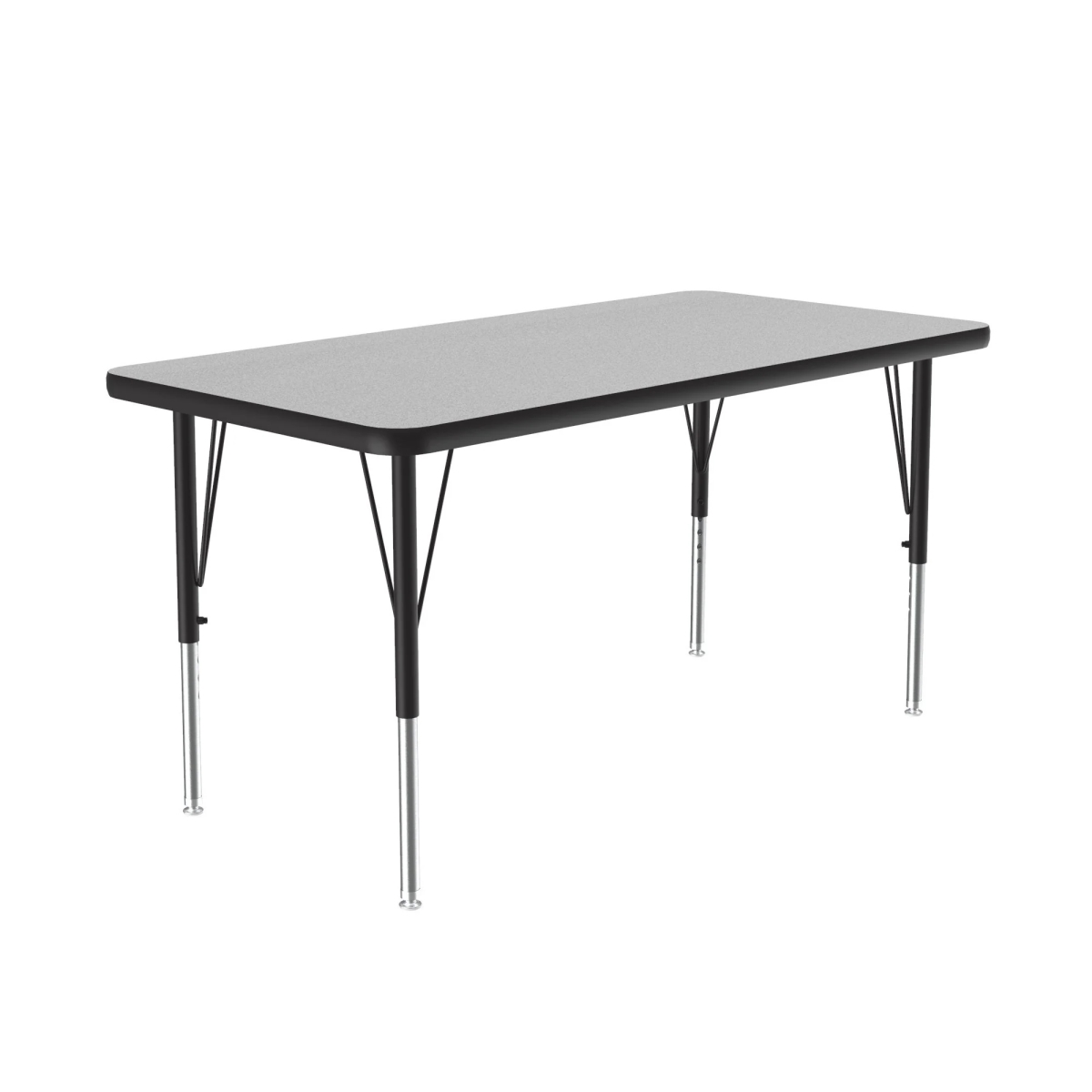 A2460TF-REC-15-09-45 24 x 60 in. Commercial Thermal Fused Laminate Top Activity Table - Gray Granite - Rectangle
