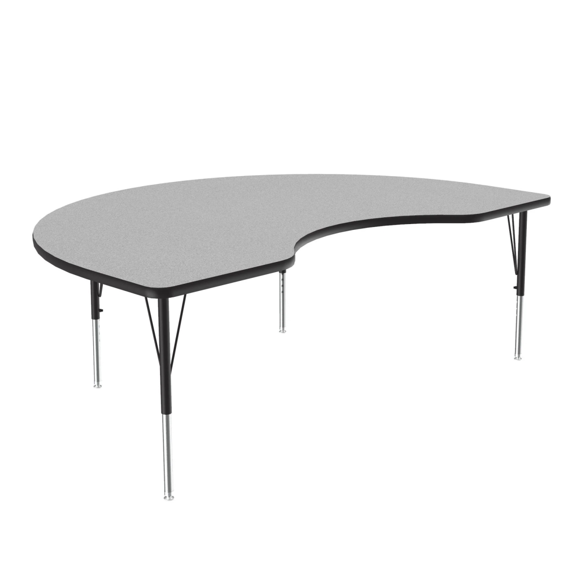 A4872-KID-15-14-45 48 x 72 in. Deluxe High-Pressure Top Activity Table - Gray Granite - Kidney