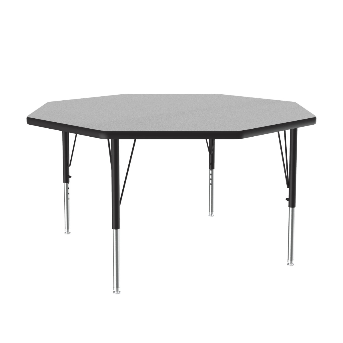 Deluxe High-Pressure Activity Table - Gray Granite - 48 in. - Octagonal - Durable Design