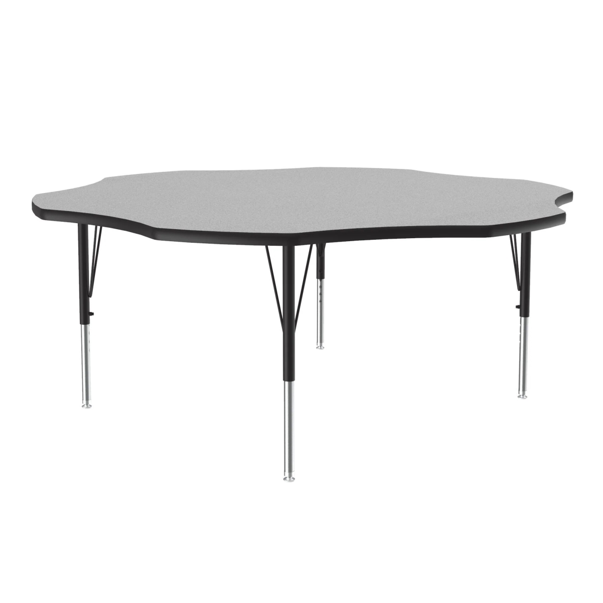 A60-FLR-15-14-45 60 in. Deluxe High-Pressure Top Activity Table - Gray Granite - Flower