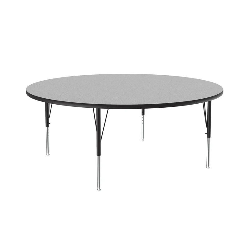 A60-RND-15-14-45 60 in. Deluxe High-Pressure Top Activity Table - Gray Granite - Round