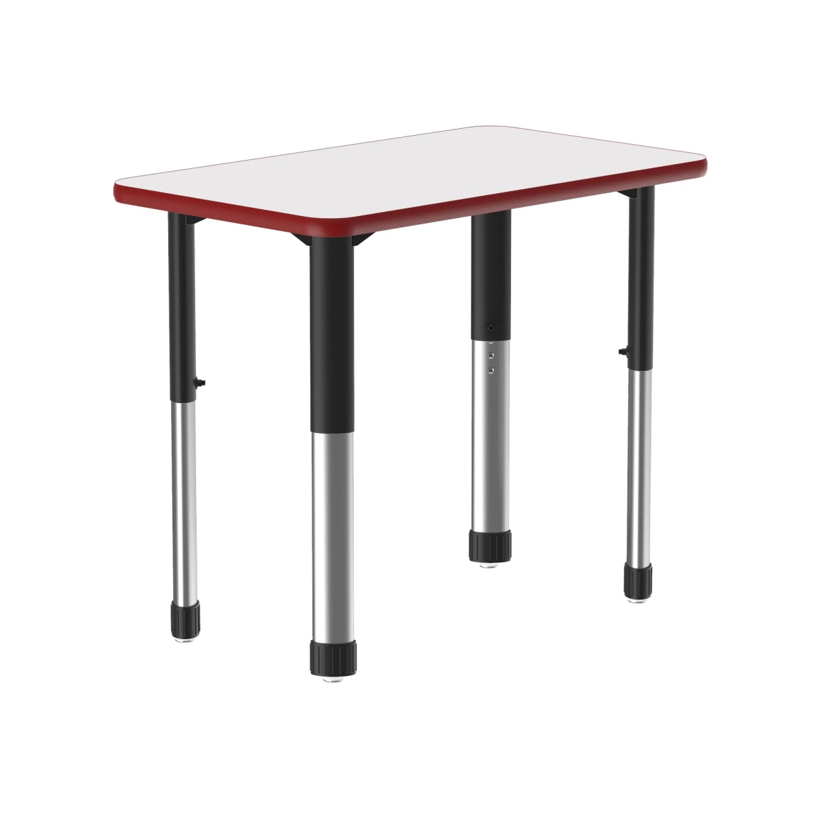 AD3420DE-REC-80-09-45 34 x 20 in. Deluxe High Pressure Dry Erase Markerboard Top Collaborative Desk - Frosty White - Rectangle