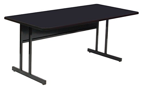 WS2436-36 24 x 36 in. Rectangular Deluxe High-Pressure Top Computer & Student Desk, White