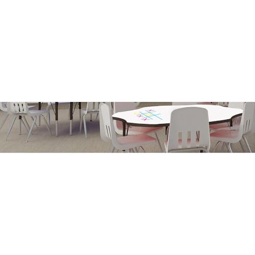 A2448-TRP-16-09-16 24 x 48 in. Deluxe High-Pressure Trapezoid Top Activity Table, Fusion Maple