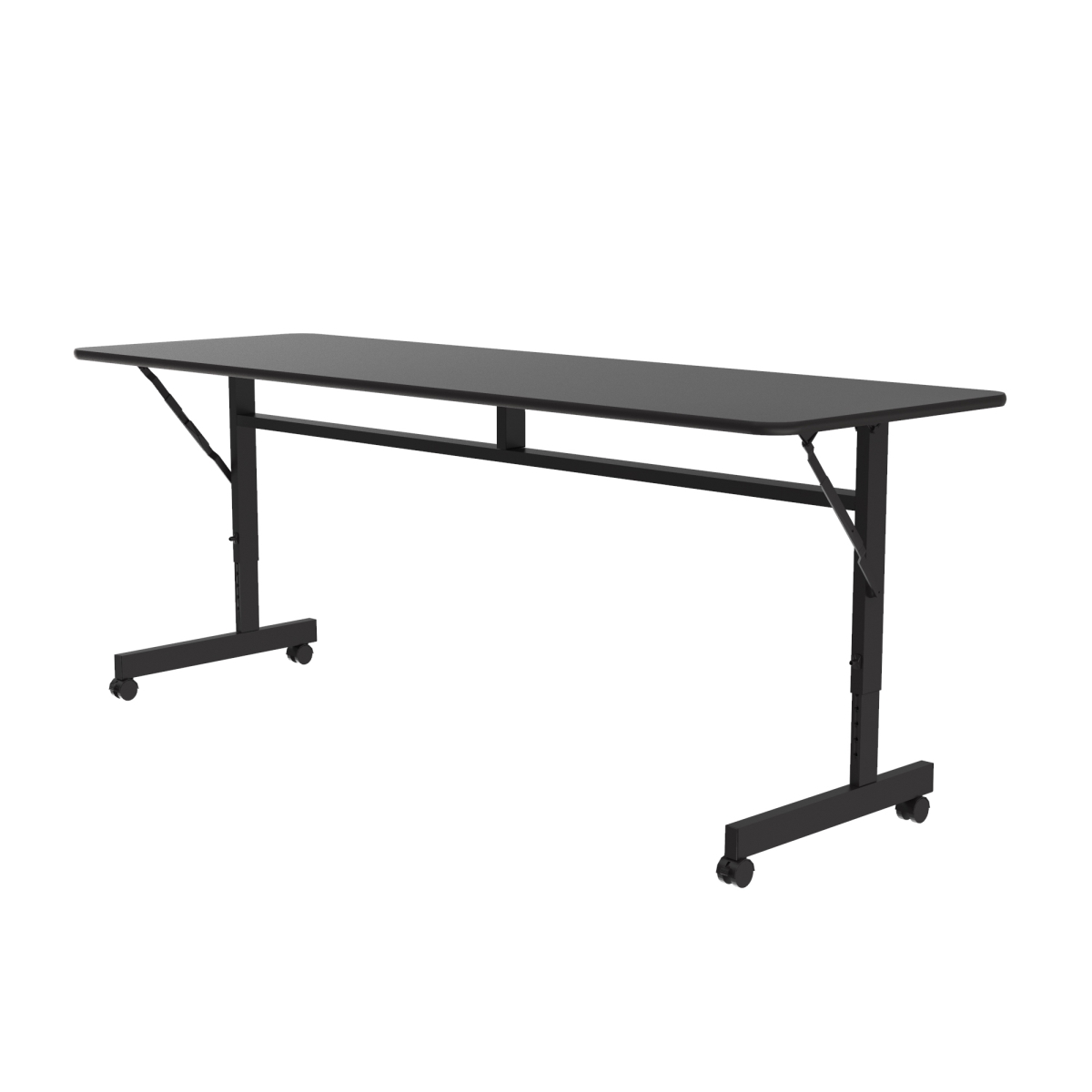 Flip Top Table - Black Granite - 24 x 72 in. - Durable Thermal Fused Laminate