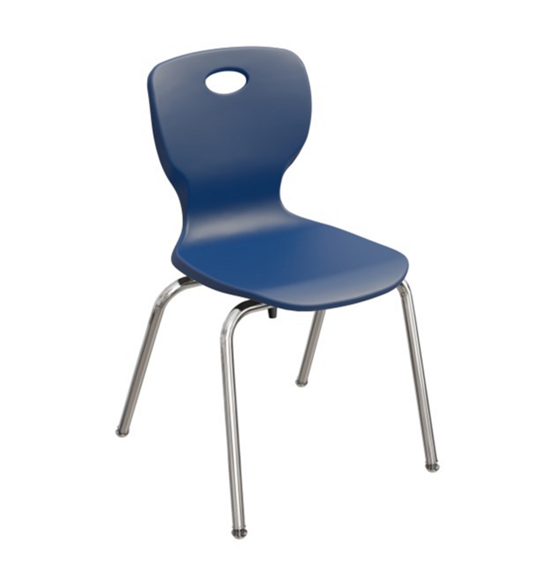 CSCHR14-4PK-45 14 in. Classic Stacking Student Chairs - Navy - Set of 4