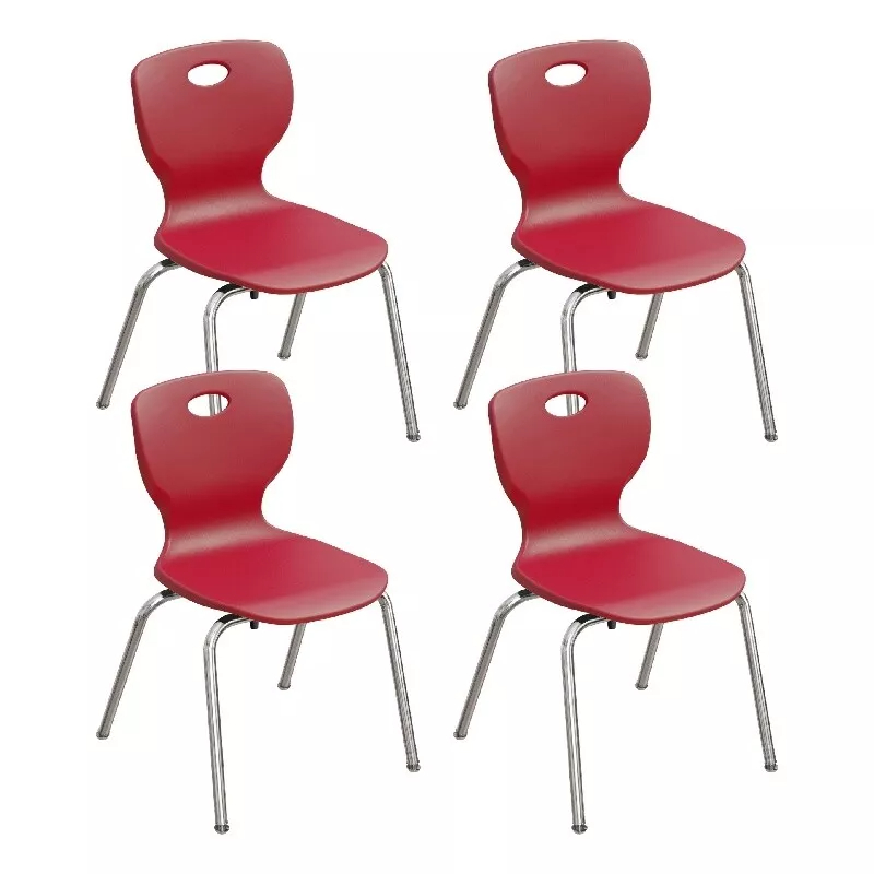 CSCHR18-4PK-25 18 in. Classic Stacking Student Chairs - Red - Set of 4