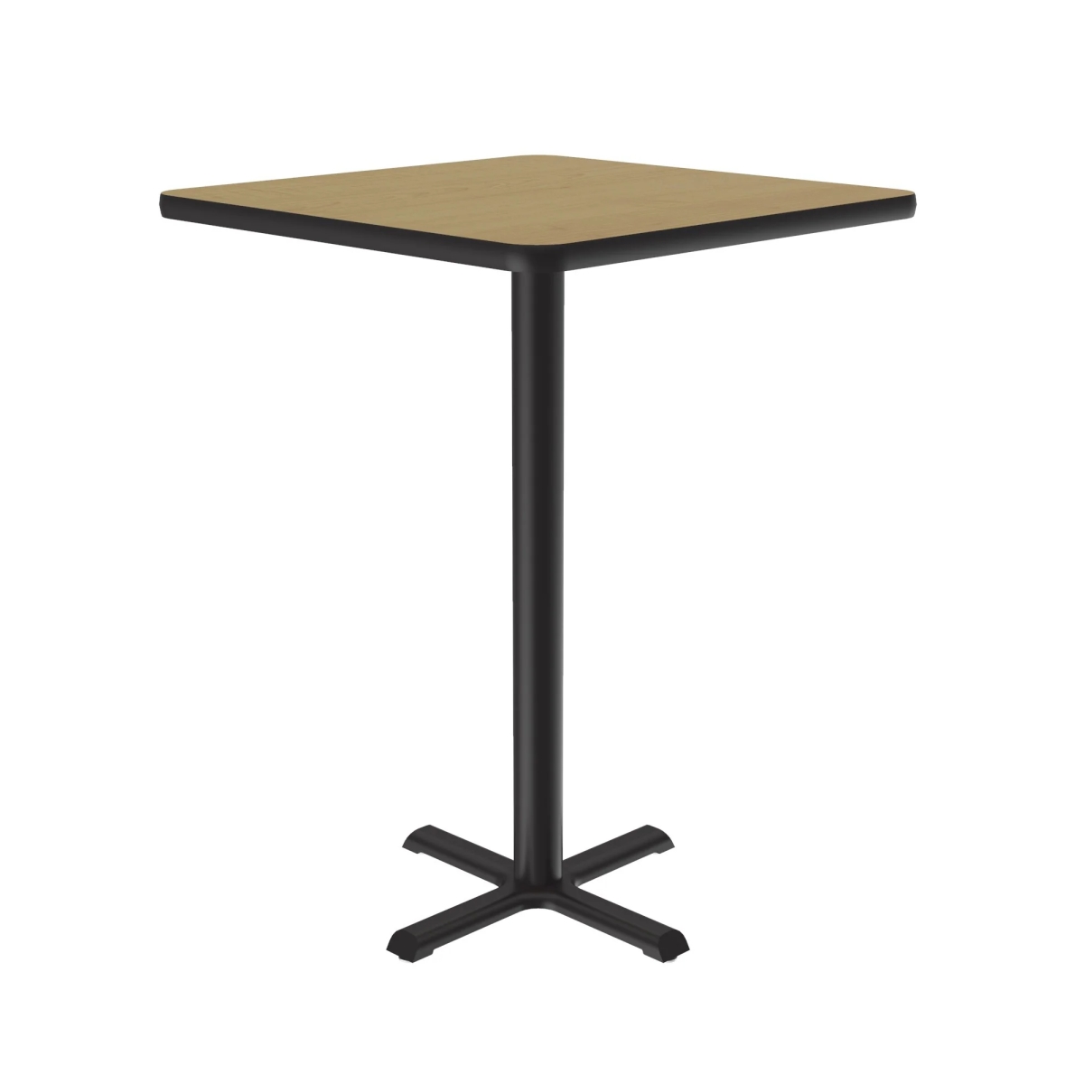 SXB30S-16-98-16 30 in. X-Base High Pressure Laminate Cafe & Breakroom Table with Stamped Steel Base - Fusion Maple - Square