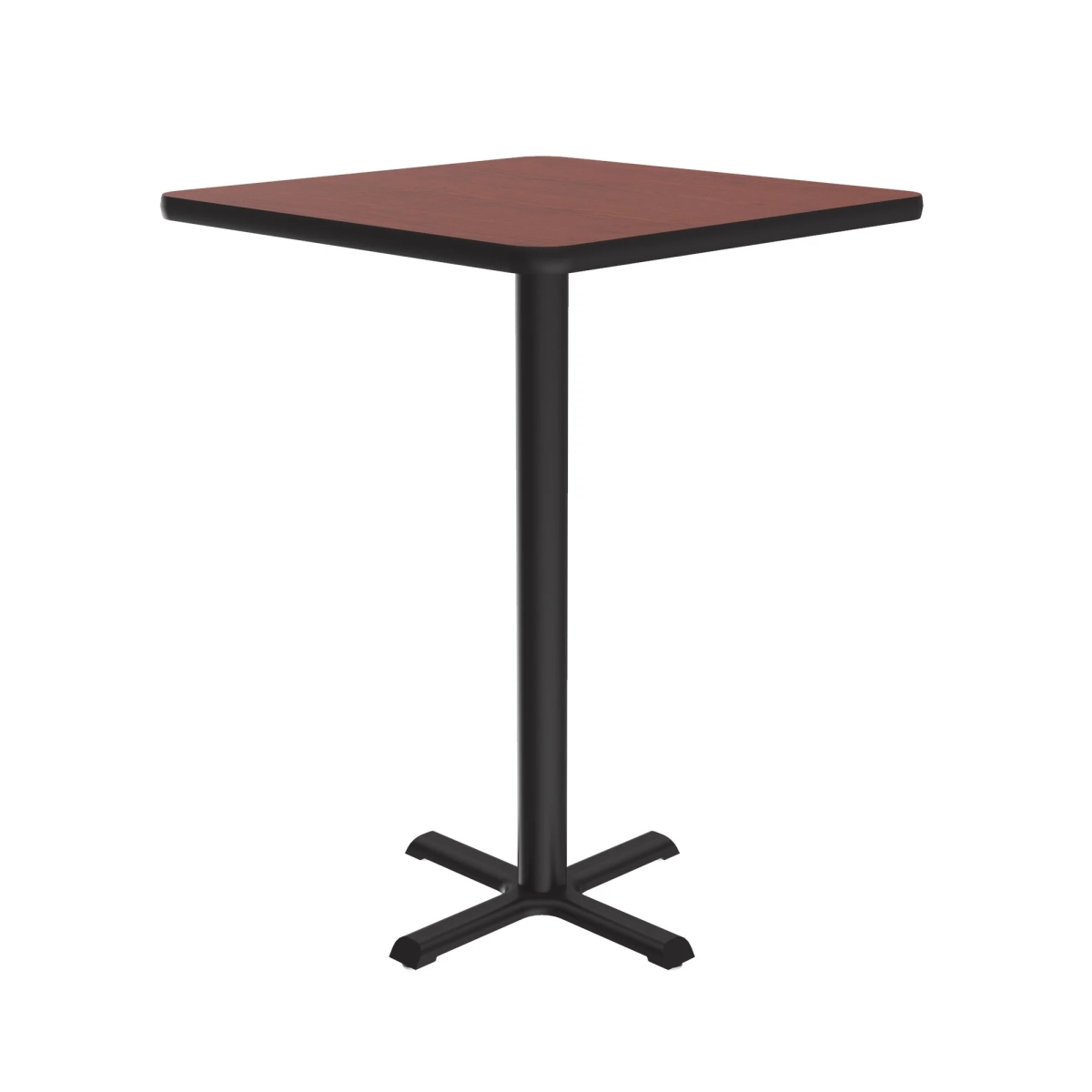 SXB30S-21-98-21 30 in. X-Base High Pressure Laminate Cafe & Breakroom Table with Stamped Steel Base - Cherry - Square