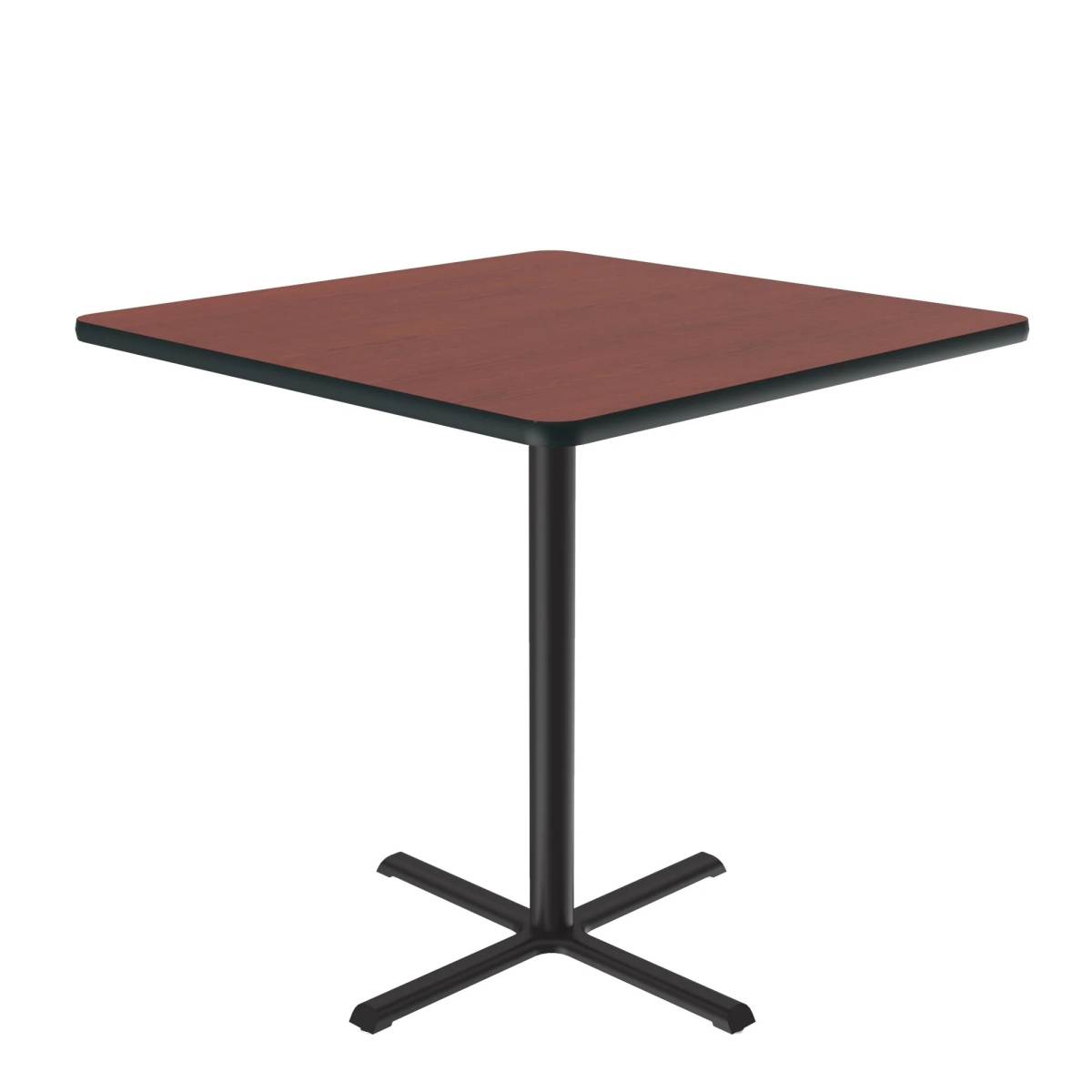 SXB36S-21-98-21 36 in. X-Base High Pressure Laminate Cafe & Breakroom Table with Stamped Steel Base - Cherry - Square