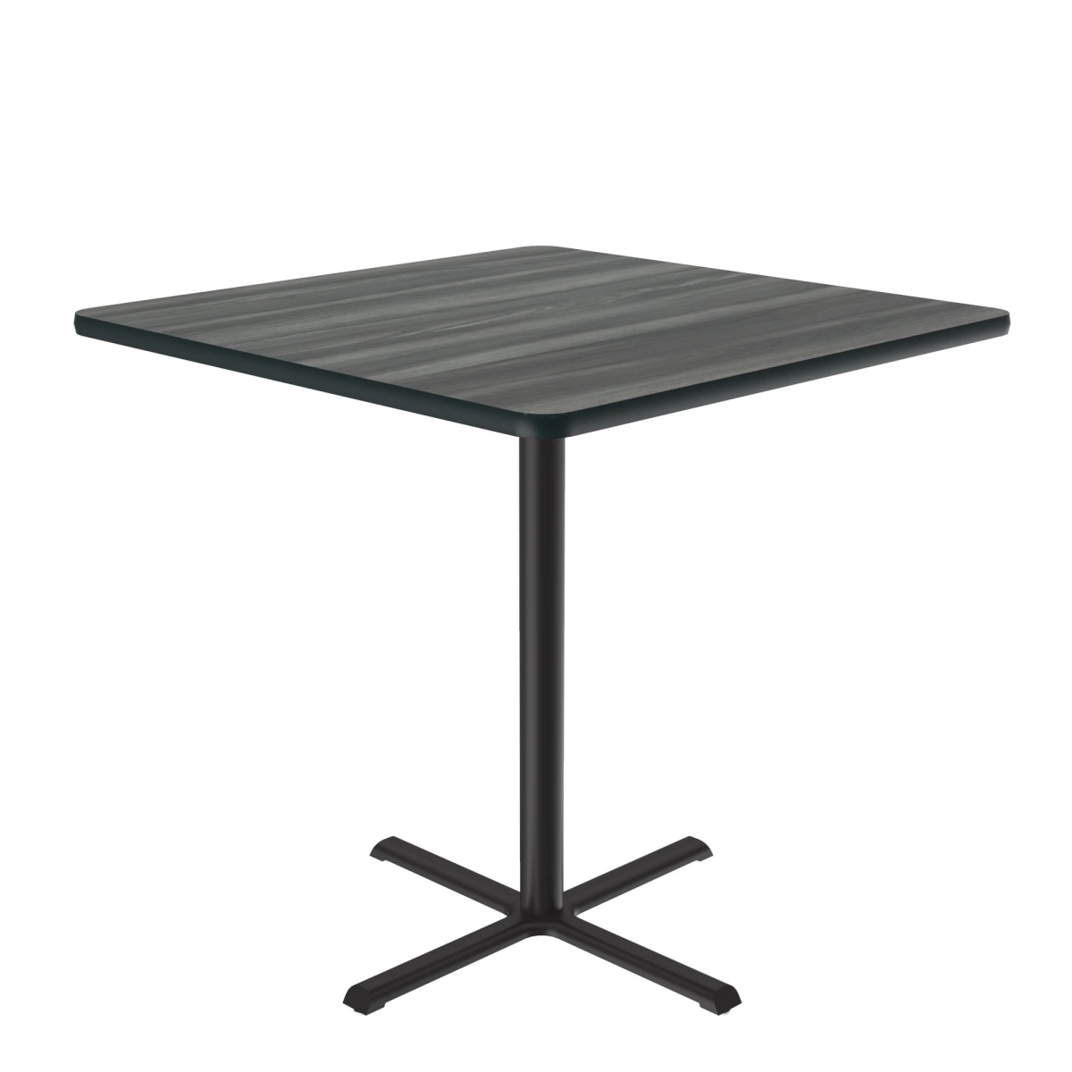 SXB36S-52-98-52 36 in. X-Base High Pressure Laminate Cafe & Breakroom Table with Stamped Steel Base -   England Driftwood - Square