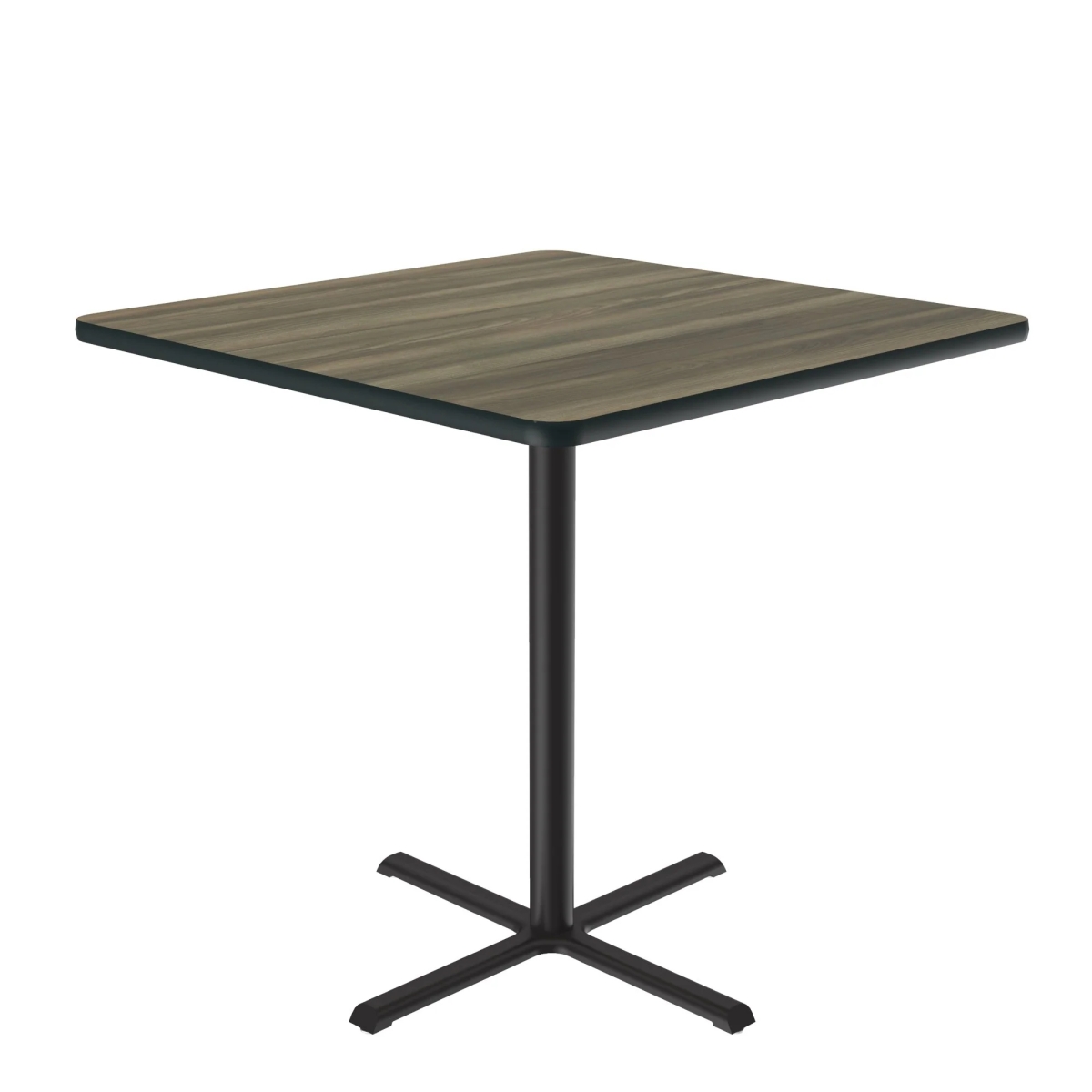 SXB36S-53-98-53 36 in. X-Base High Pressure Laminate Cafe & Breakroom Table with Stamped Steel Base - Colonial Hickory - Square