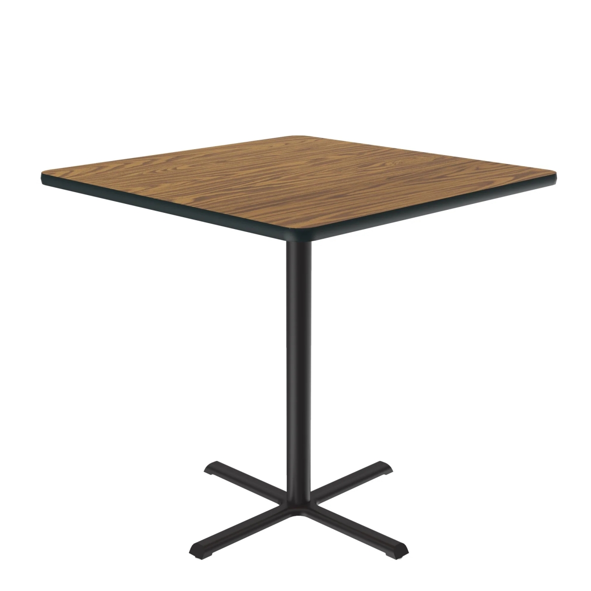 High Pressure Laminate Cafe Table - Medium Oak - 42 in. - Square - Durable Design