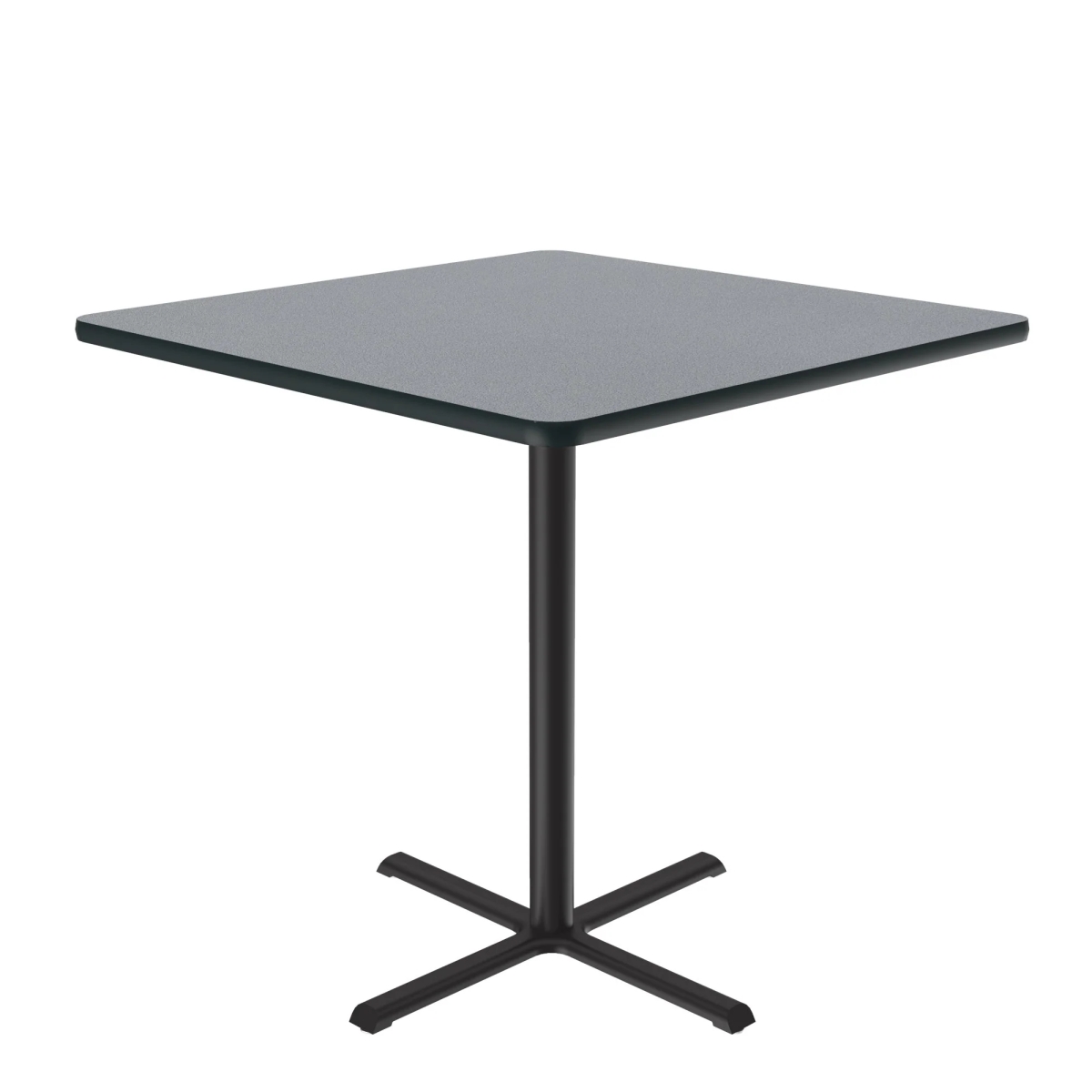 Cafe & Breakroom Table - Gray Granite - 42 in. Square - Durable Steel Base