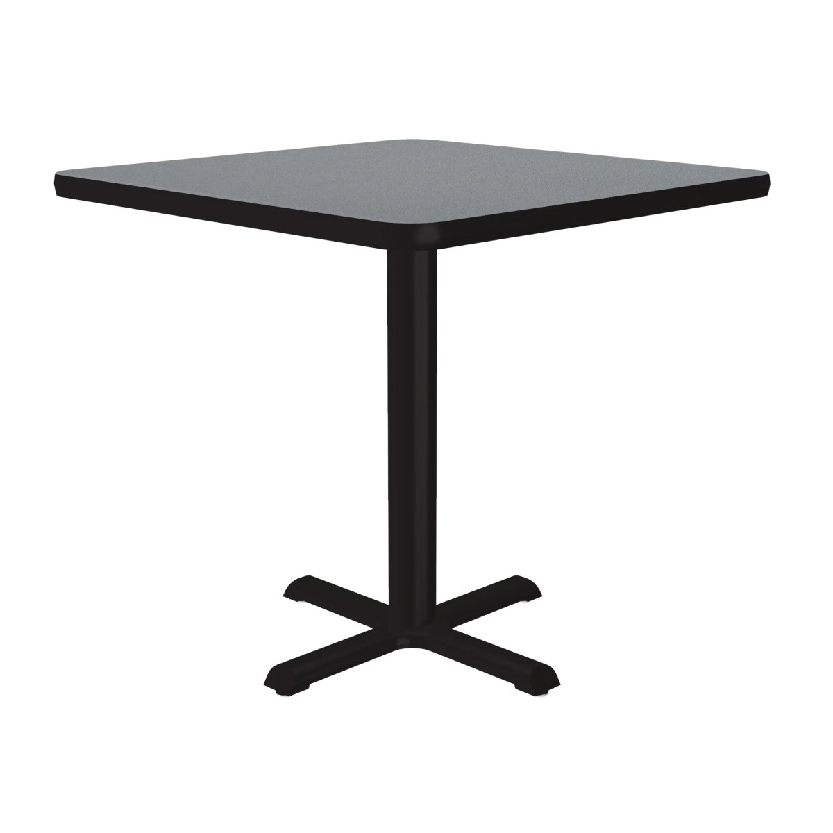 SXT30S-15-98-13 30 in. X-Base High Pressure Laminate Cafe & Breakroom Table with Stamped Steel Base - Gray Granite - Square