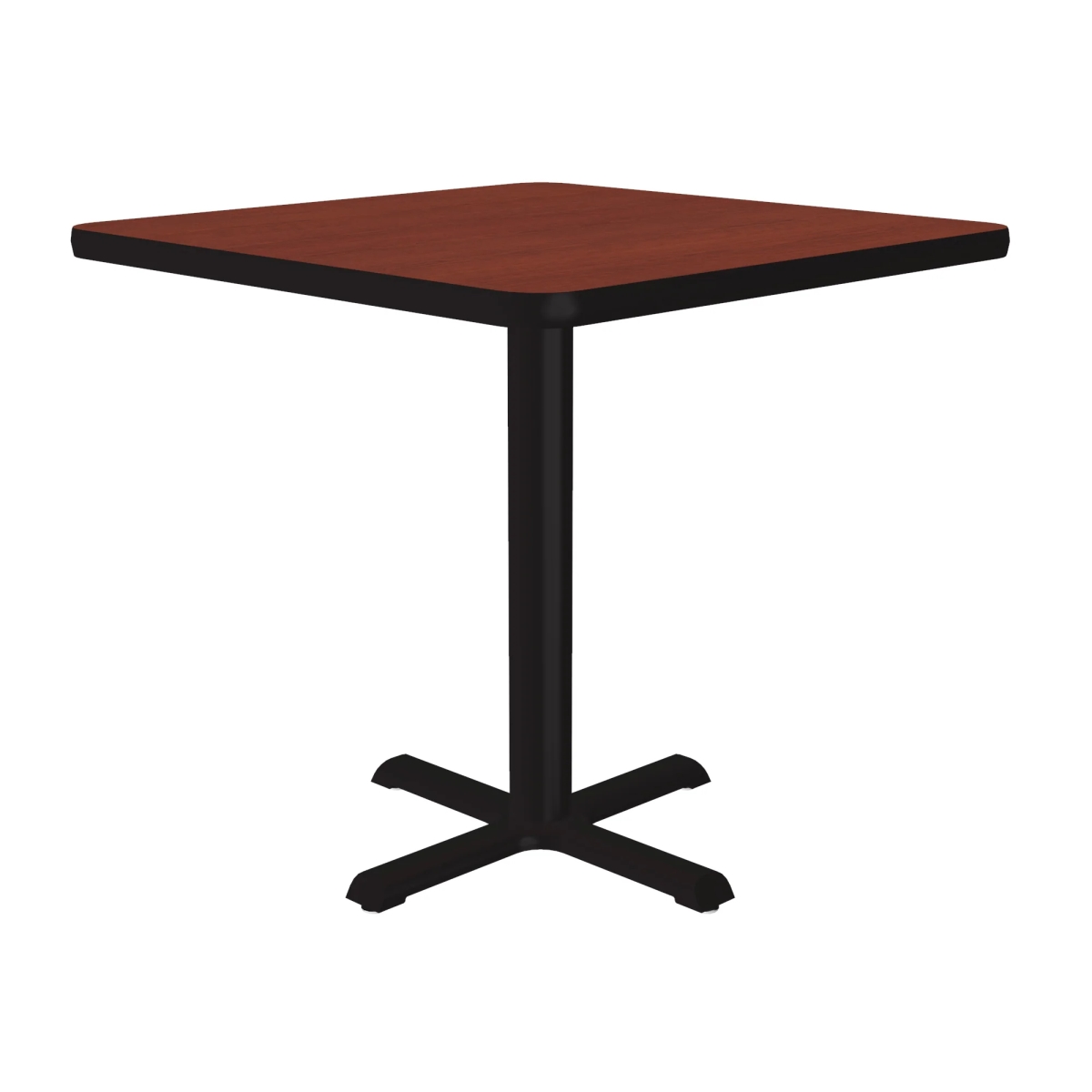 SXT30S-21-98-21 30 in. X-Base High Pressure Laminate Cafe & Breakroom Table with Stamped Steel Base - Cherry - Square
