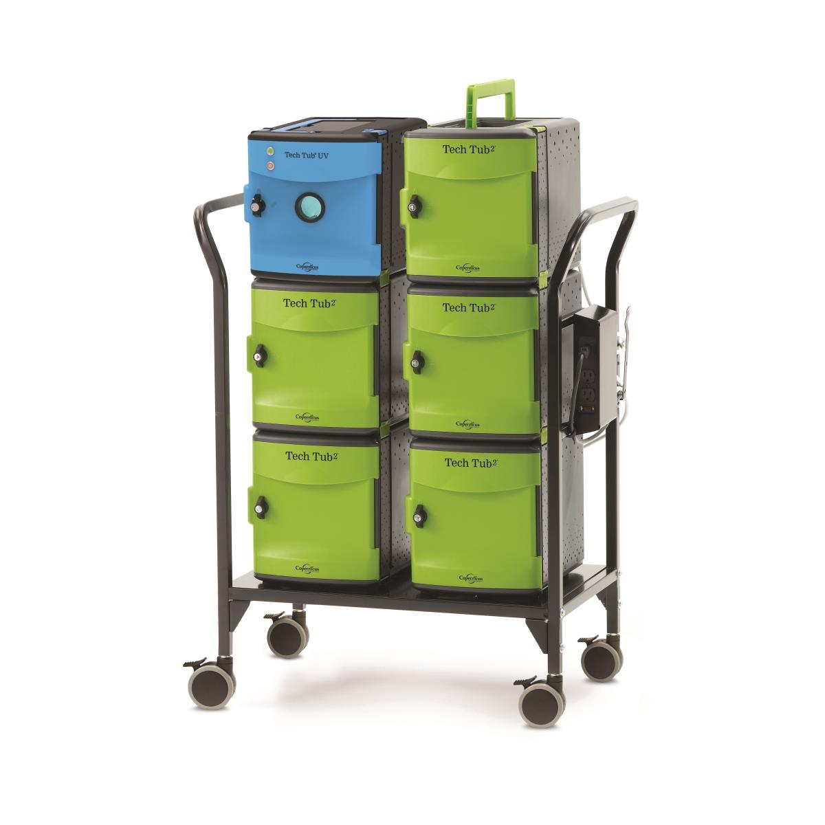 Picture of Copernicus FTT726-USB-UV Tech Tub2 Modular Cart with UV Tub USB - Charges & Syncs 26 iPads