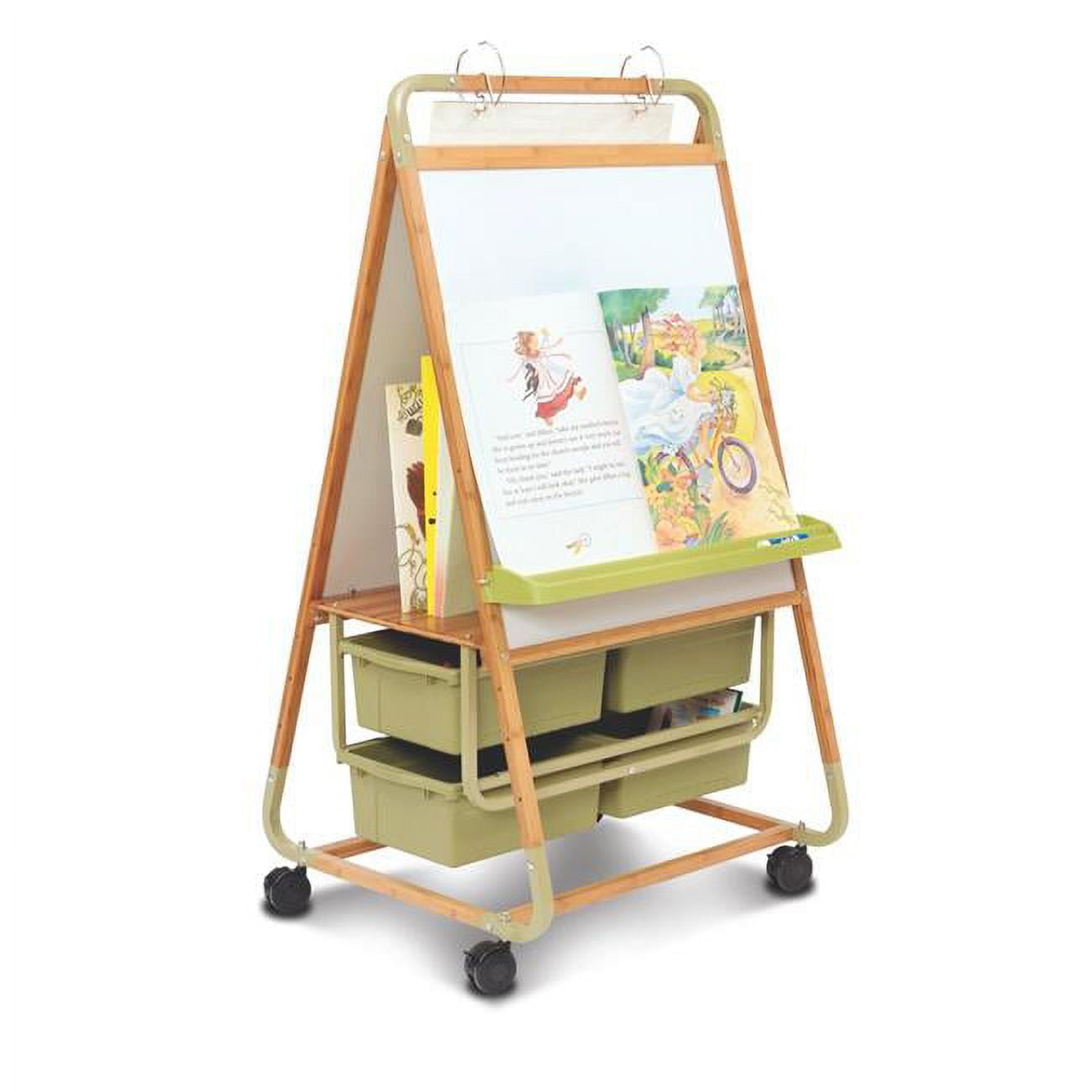 Picture of Copernicus BE1-L Double Sided Bamboo Teaching Easel with Lids