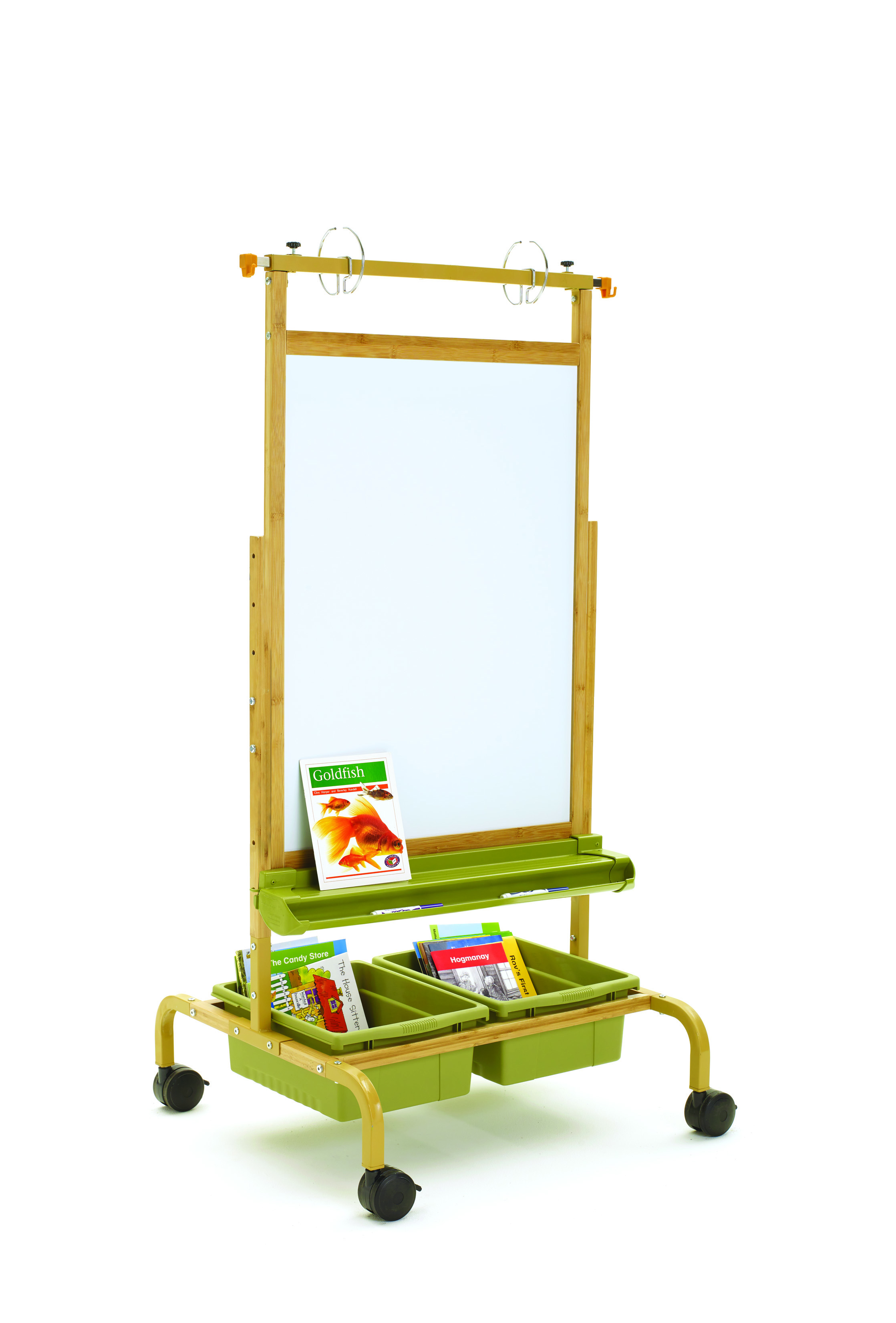 Bamboo Deluxe Chart Stand with Sage Tubs