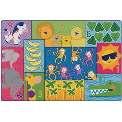 Picture of Carpets for Kids 72.73 6 x 9 ft. Jungle Jam Counting Rug&#44; Rectangle