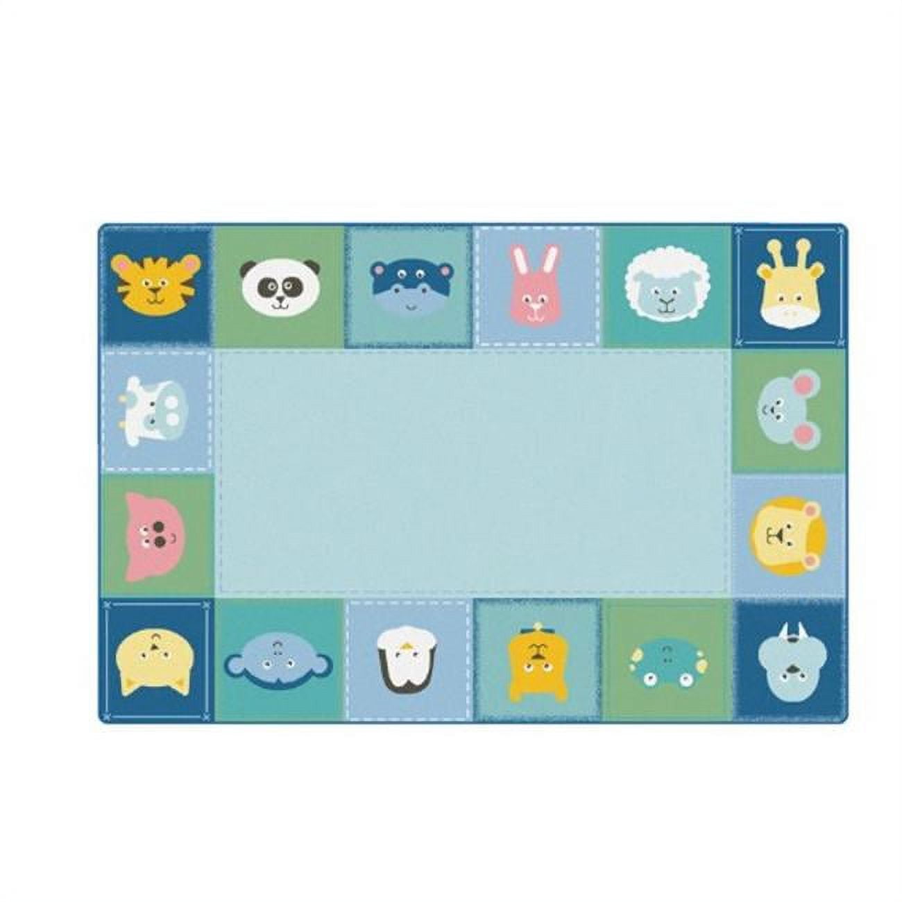 Picture of Carpets for Kids 2554 4 x 6 ft. Kidsoft Baby Animals Border Rug - Primary&#44; Rectangle