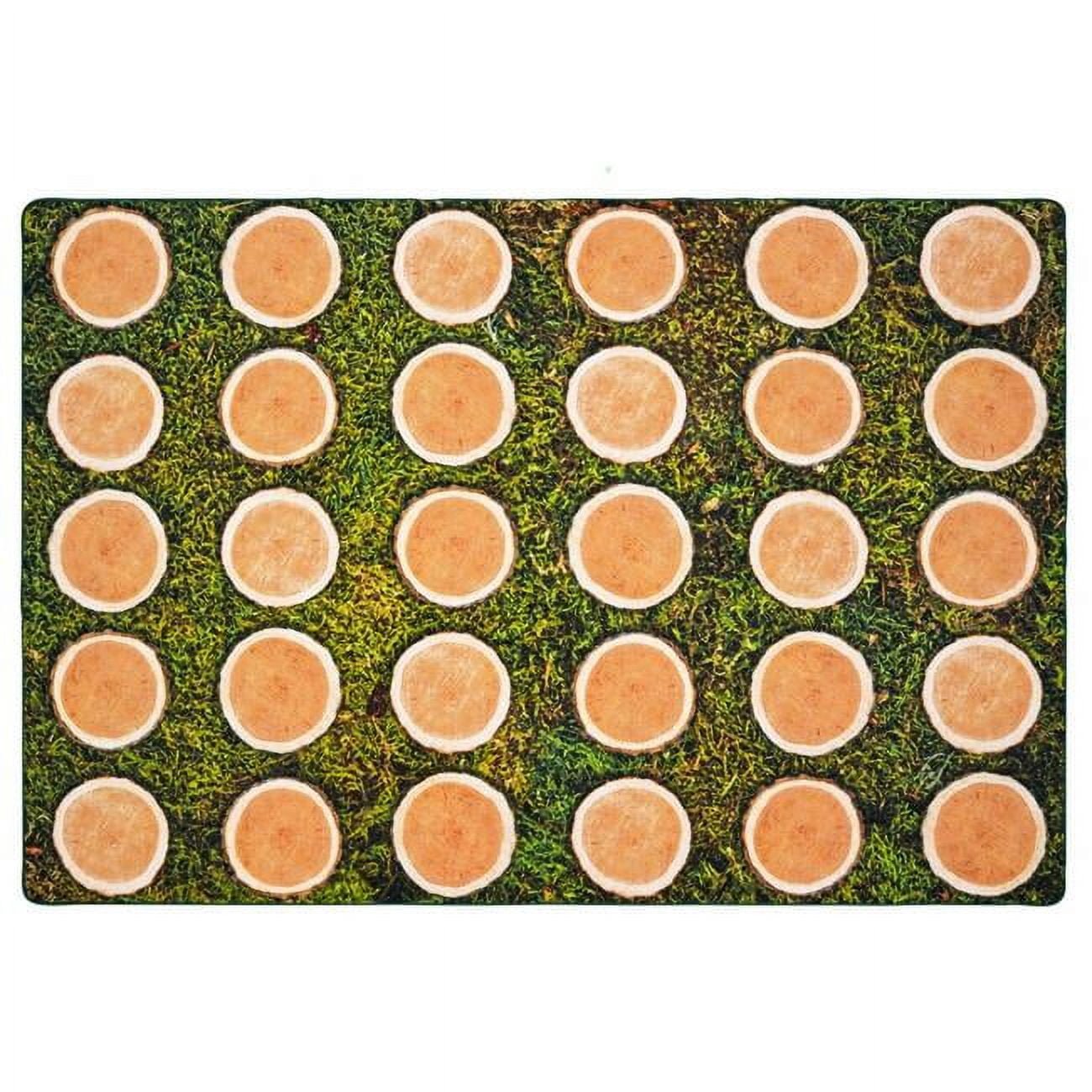 60816 6 x 9 ft. Rectangle Tree Rounds Seating Rug -  Carpets For Kids