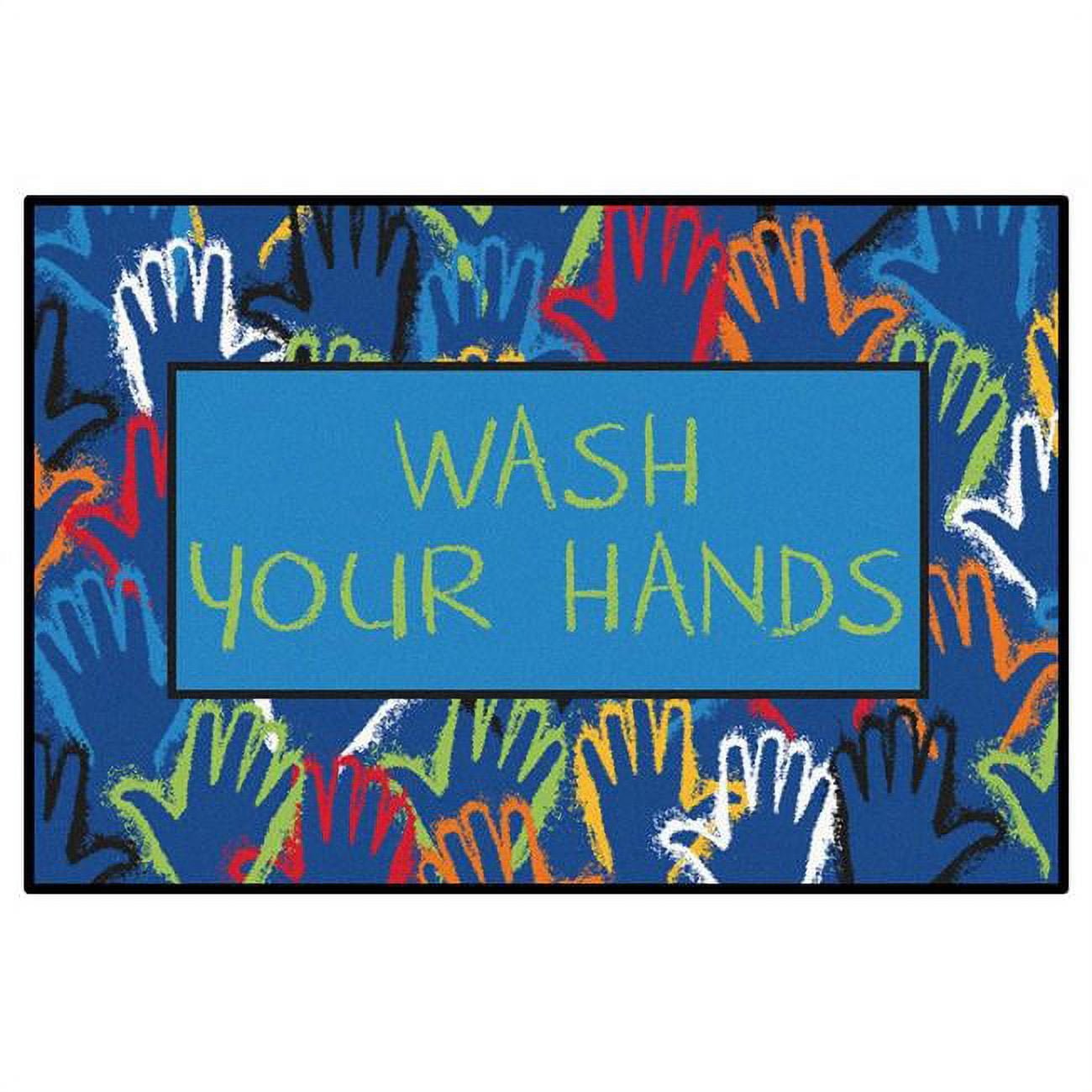 Picture of Carpets for Kids 37.04 Rectangle Wash Your Hands Mat - 3 ft. x 4 ft. 6 in.