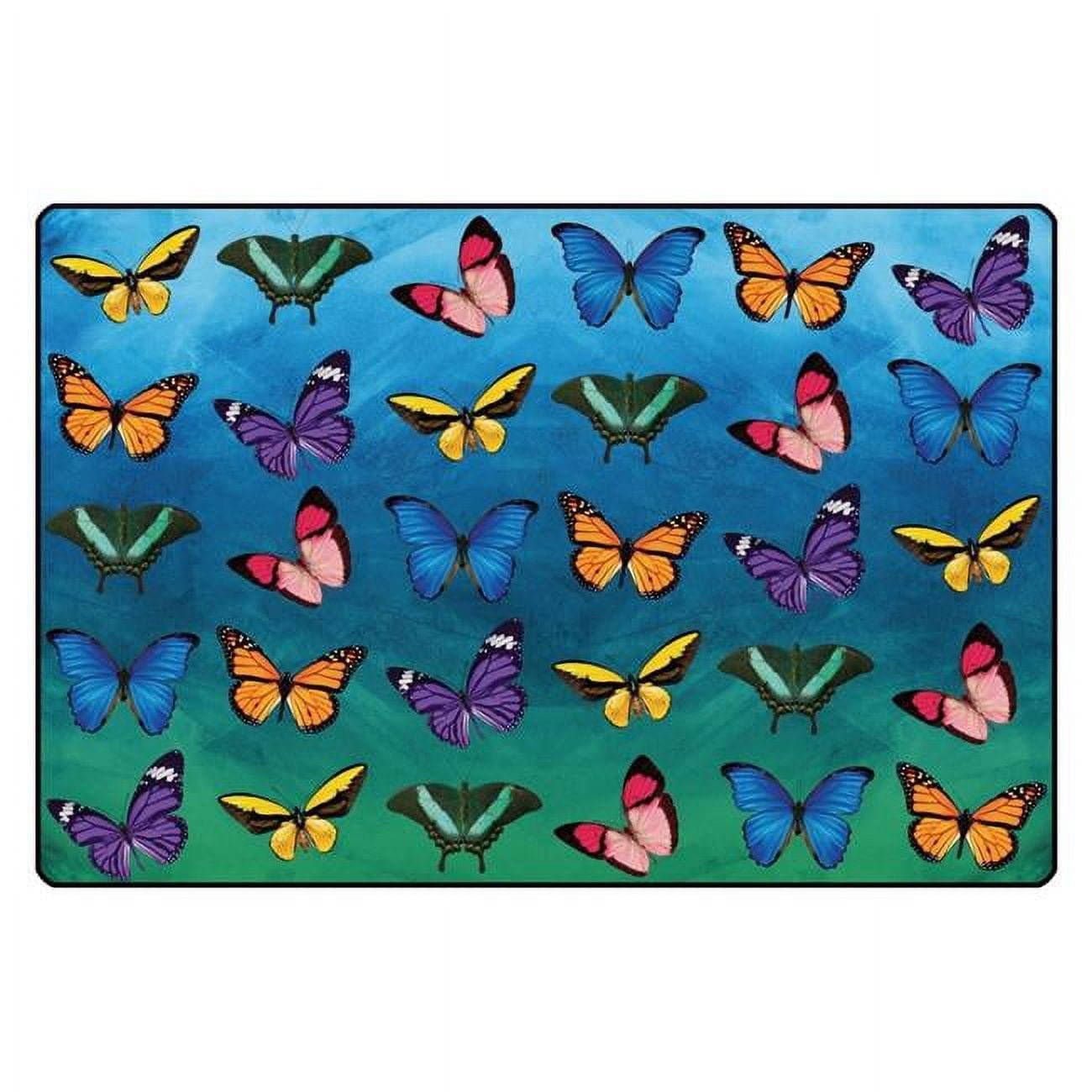 61616 6 x 9 ft. Rectangle Beautiful Butterfly Seating Rug -  Carpets For Kids