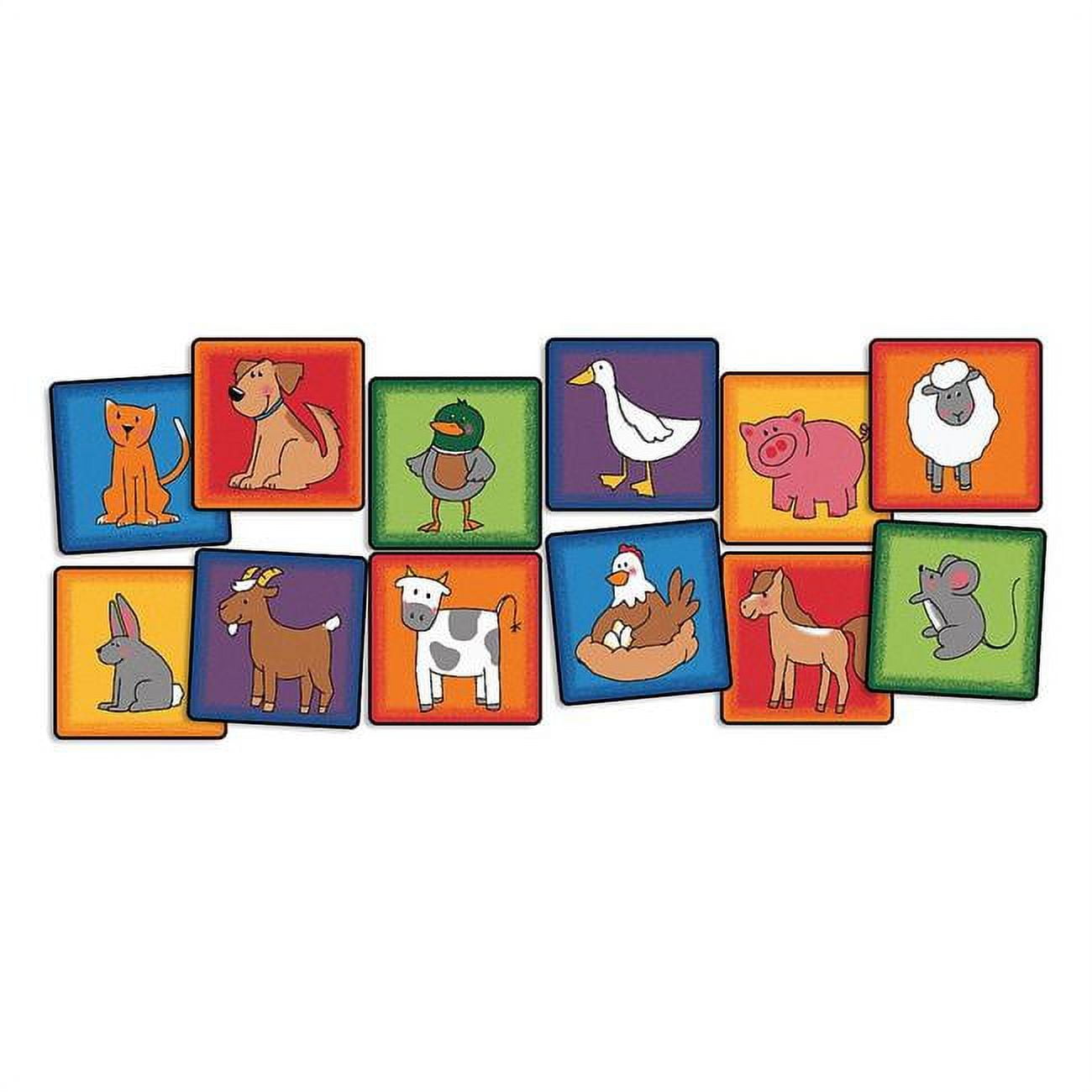 Picture of Carpets for Kids 3890 Farm Animal Seating Kit, Set of 12