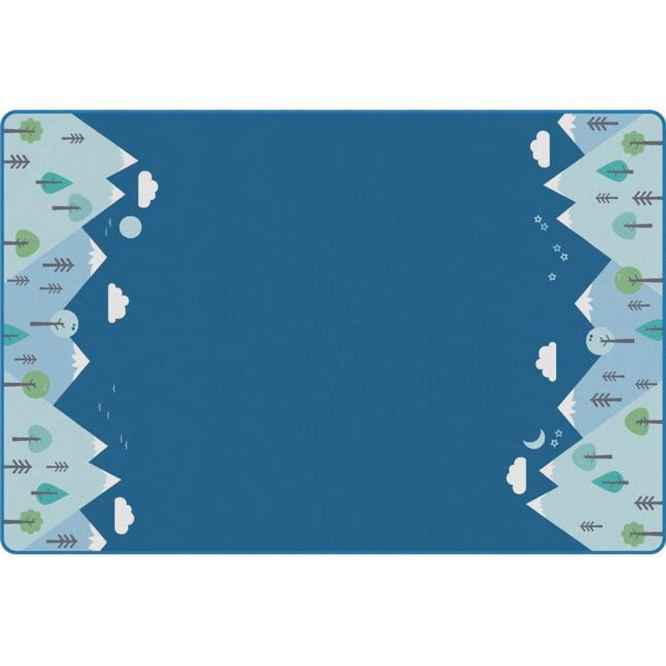 Picture of Carpets for Kids 42757 7 ft. 6 in. x 12 ft. KIDSoft Rectangle Tranquil Mountain Rug&#44; Blue