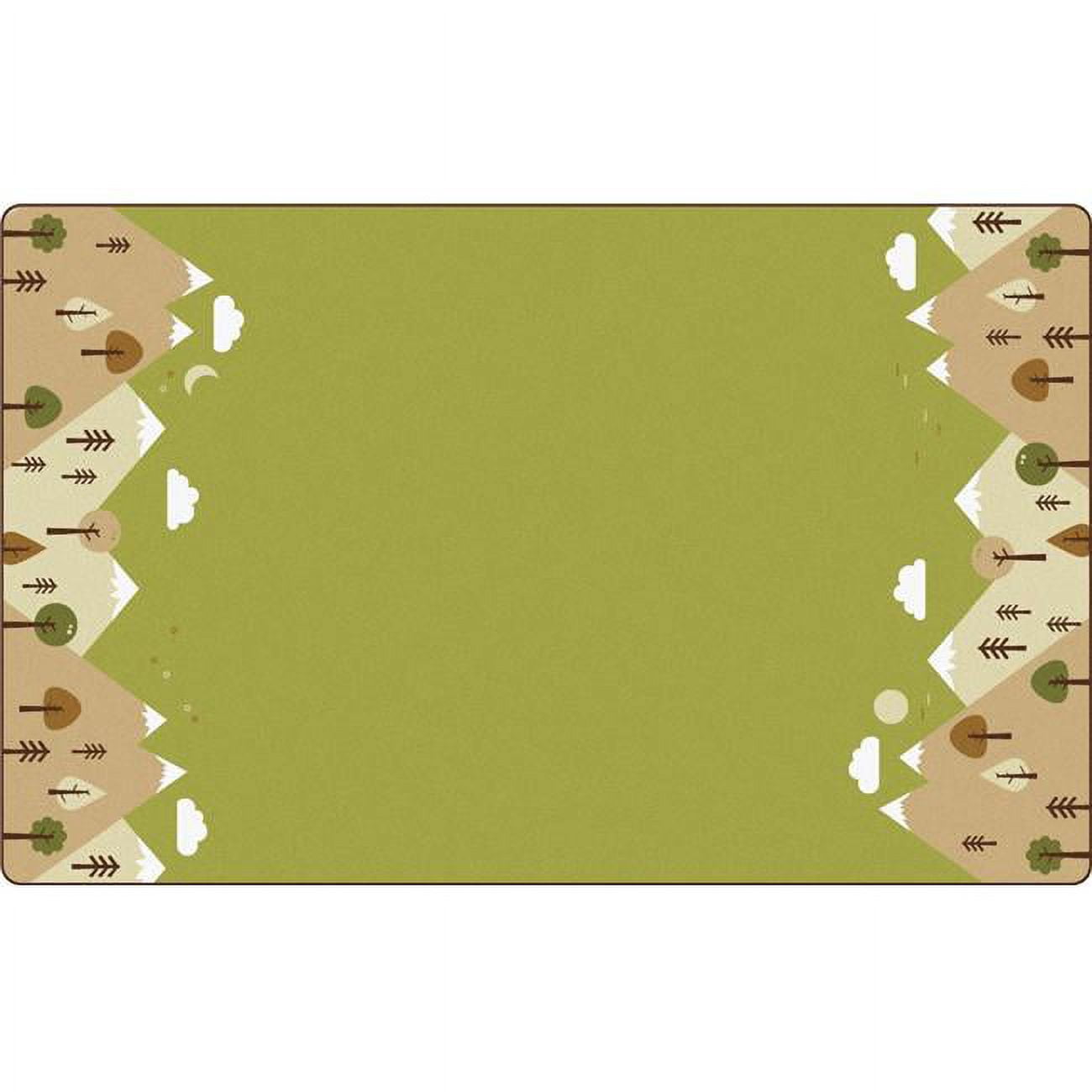 Picture of Carpets for Kids 48757 7 ft. 6 in. x 12 in. KIDSoft Tranquil Mountain Rug&#44; Green