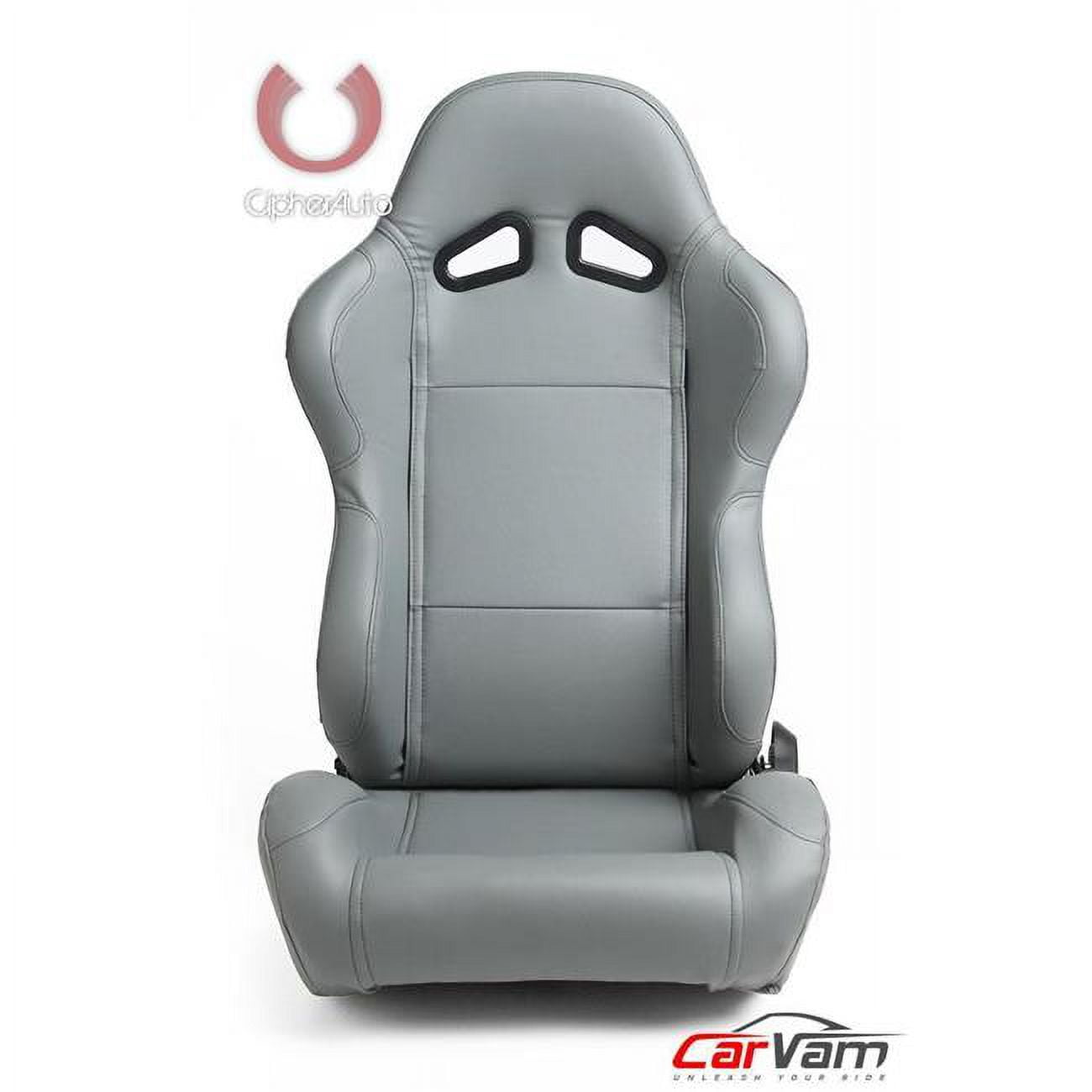 Auto  Synthetic Leather Universal Racing Seats - Gray - Pair