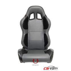 Auto  Carbon Fiber PU Leatherette Universal Racing Seats - Gray & Black