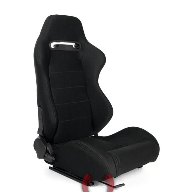 Auto CPA1013FBK-G Black with Outer Gray Stitching Universal Racing Seats