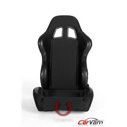 Black Cloth Universal Racing Seats - Black