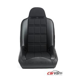 Auto CPA3003FBK-SINGLE Black Leatherette with Fabric Insert Fixed Back Universal Suspension Seat