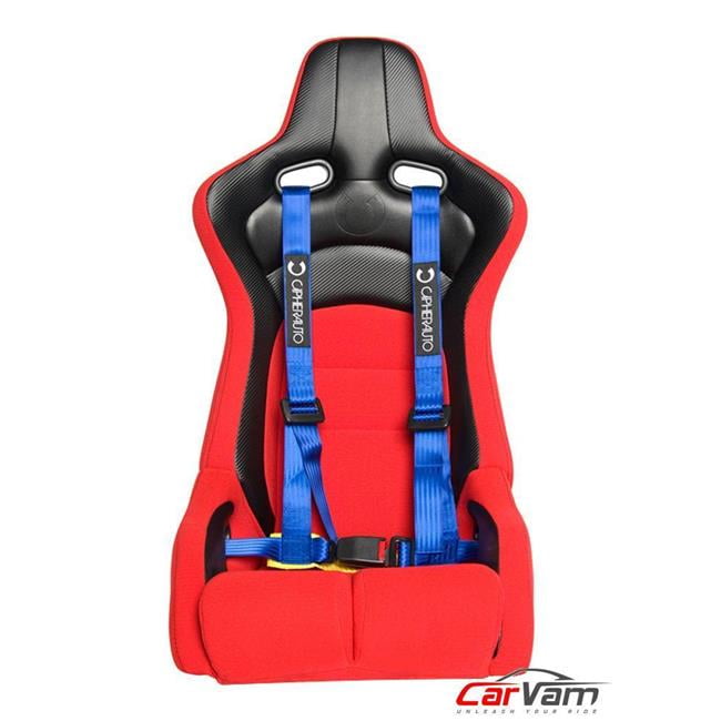 Auto CPA4002BL 4 Point Camlock Quick Release Racing Harness Set - Blue