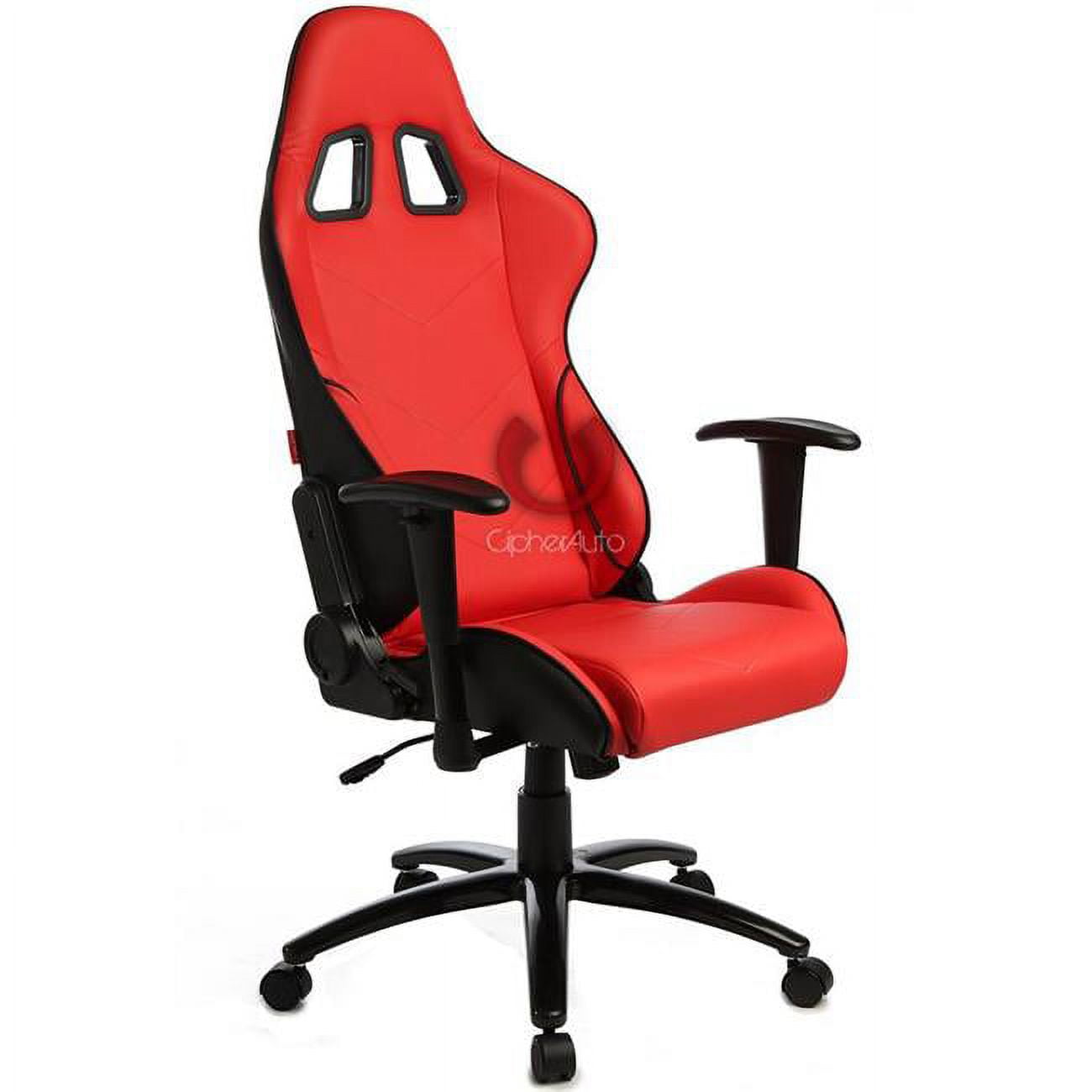 Red Leatherette Office Racing Seat - Red