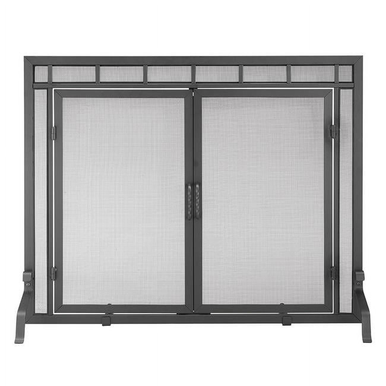 Picture of Minuteman 3576971 39 x 31 in. Mission Style Screen Wrought Iron With Doors&#44; Black