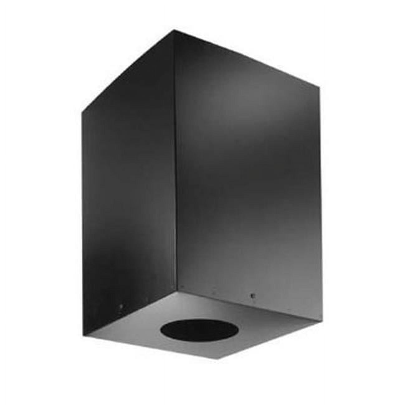 Picture of DuraVent 69679 6 in. Chimney Pipe Square Ceiling Support Box & Trim Collar&#44; Black - 36 in. Tall