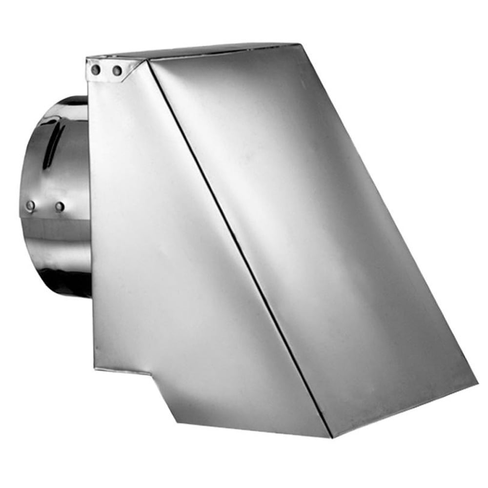 00115052 4 in. Pelletvent Pro Square Horizontal Cap - Stainless Steel