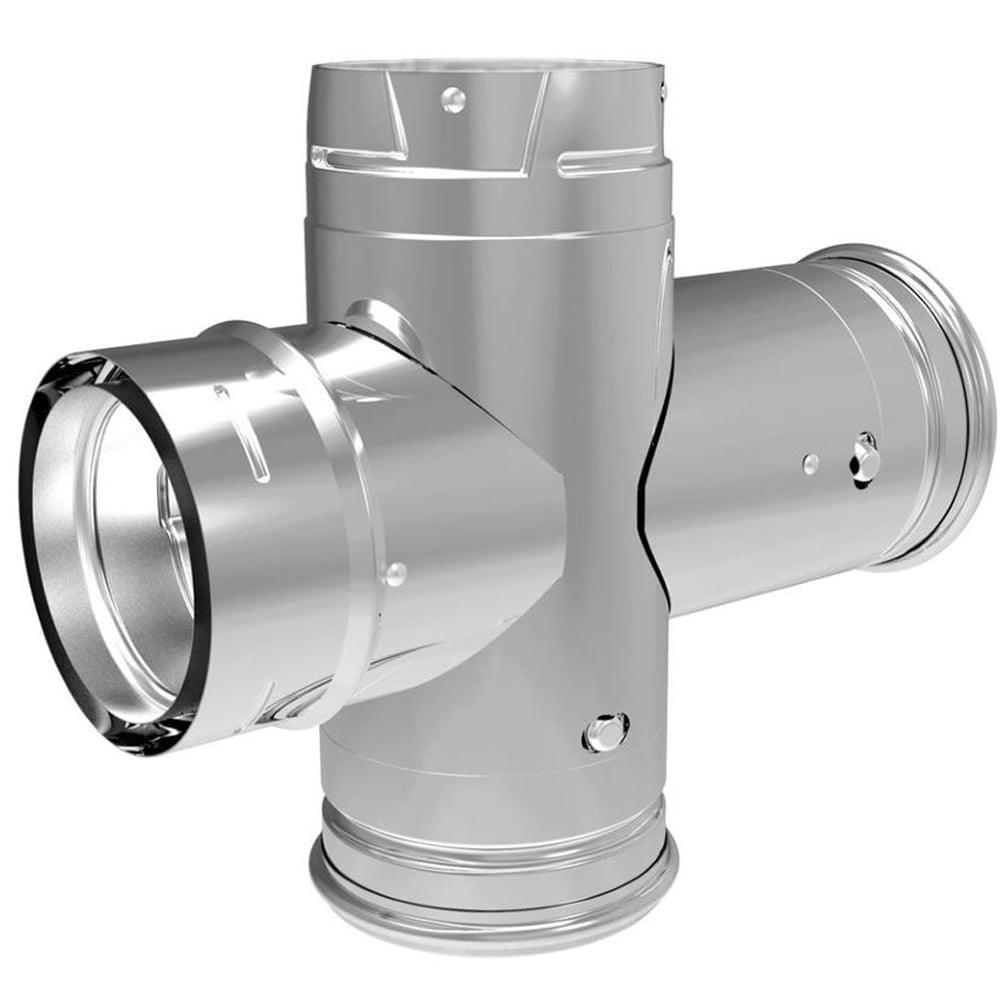 03584830 3 in. Pellet Vent Pro Double Clean Out Cap - Galvalume