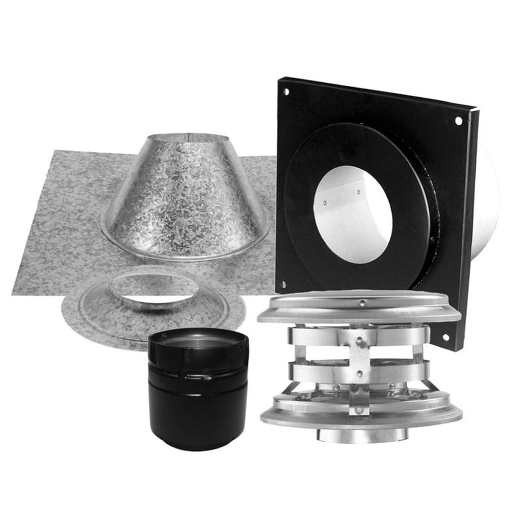 COP25334 4 in. Pelletvent Pro Vertical Kit For Flat Ceilings