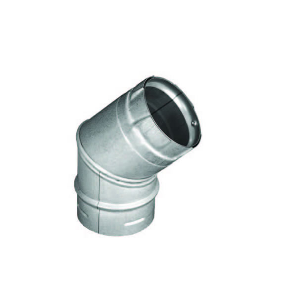 COP25344 3 in. Pelletvent Pro 45 Deg Elbow, Black