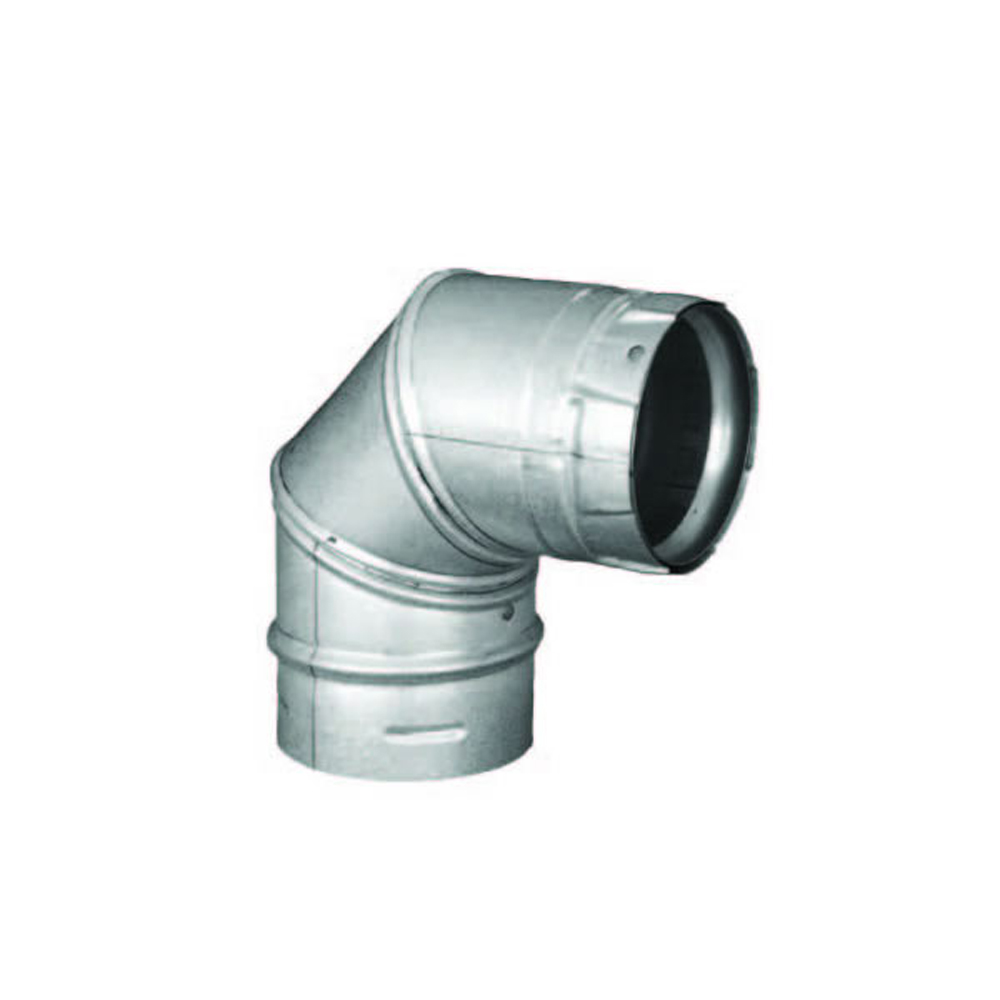 COP25349 3 in. Pelletvent Pro 90 Deg Elbow, Black