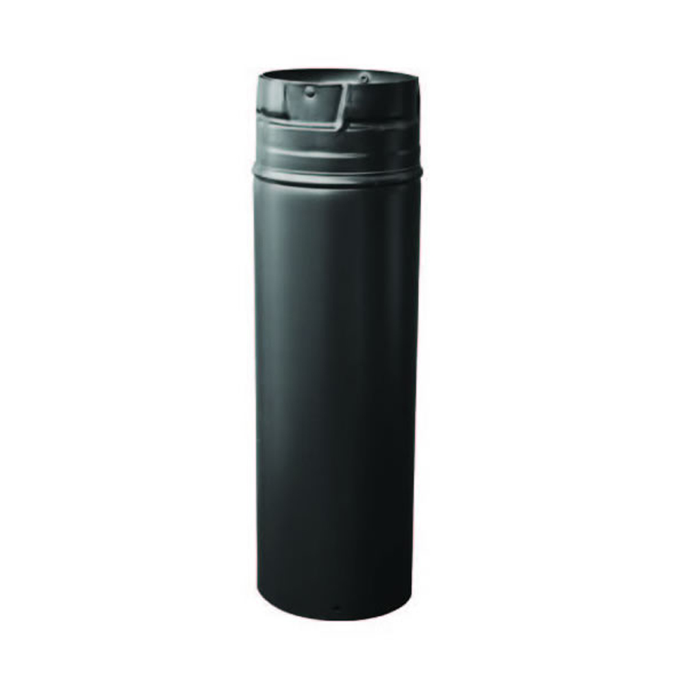 COP25356 4 x 12 in. Pelletvent Pro Pipe with Stainless Steel Inner, Black Outer & 4-10 in. Adjusts