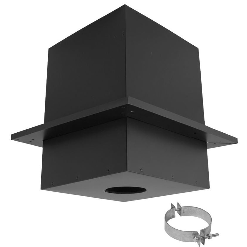 COP25373 3 in. Pelletvent Pro Cathedral Ceiling Support Box - Includes Trim & Clamp