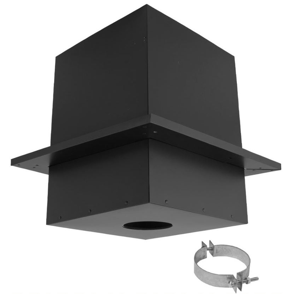 COP25374 4 in. Pelletvent Pro Cathedral Ceiling Support Box - Includes Trim & Clamp