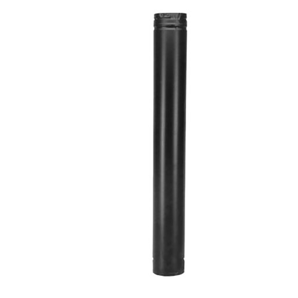 COP25403 3 x 60 in. Pelletvent Pro Pipe with Stainless Steel Inner & Black Outer